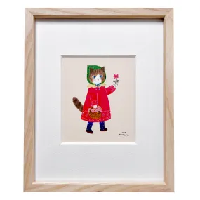 Aiko Fukawa Framed Print · Cat Flower Basket