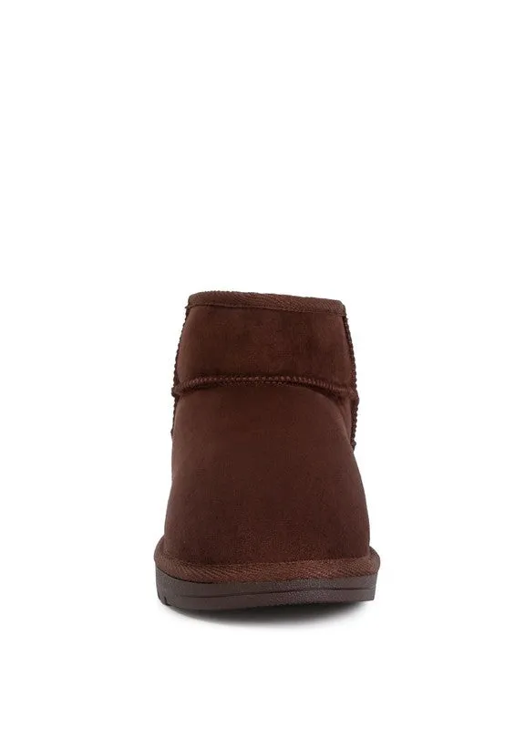 Ankle Flat Winter Boots // Dark Brown or Beige