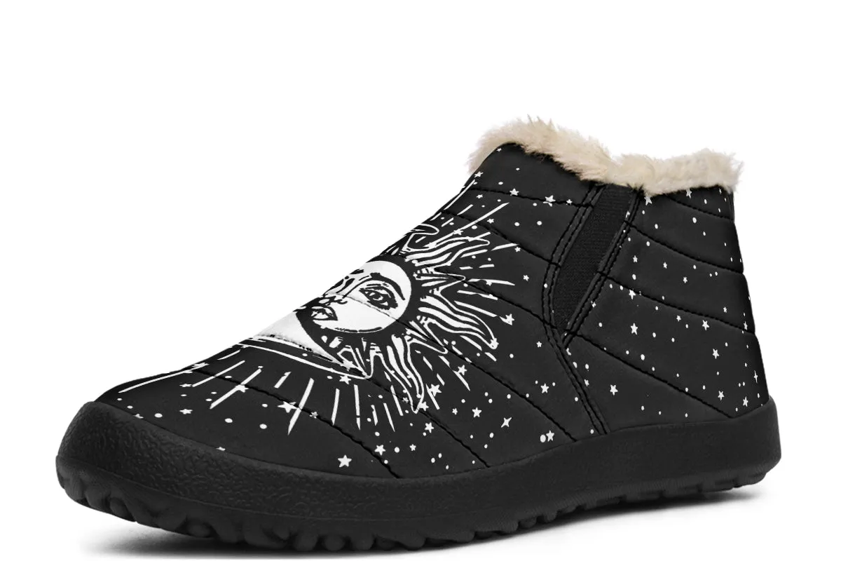 Astral Winter Sneakers - Warm & Easy Slip-On Shoes Lined with Vegan Wool with Anti-Slip Soles