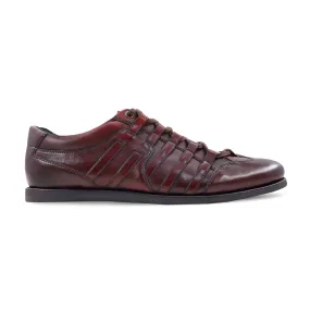 Aylin - Men's Burnished Oxblood Calf Leather Jogger