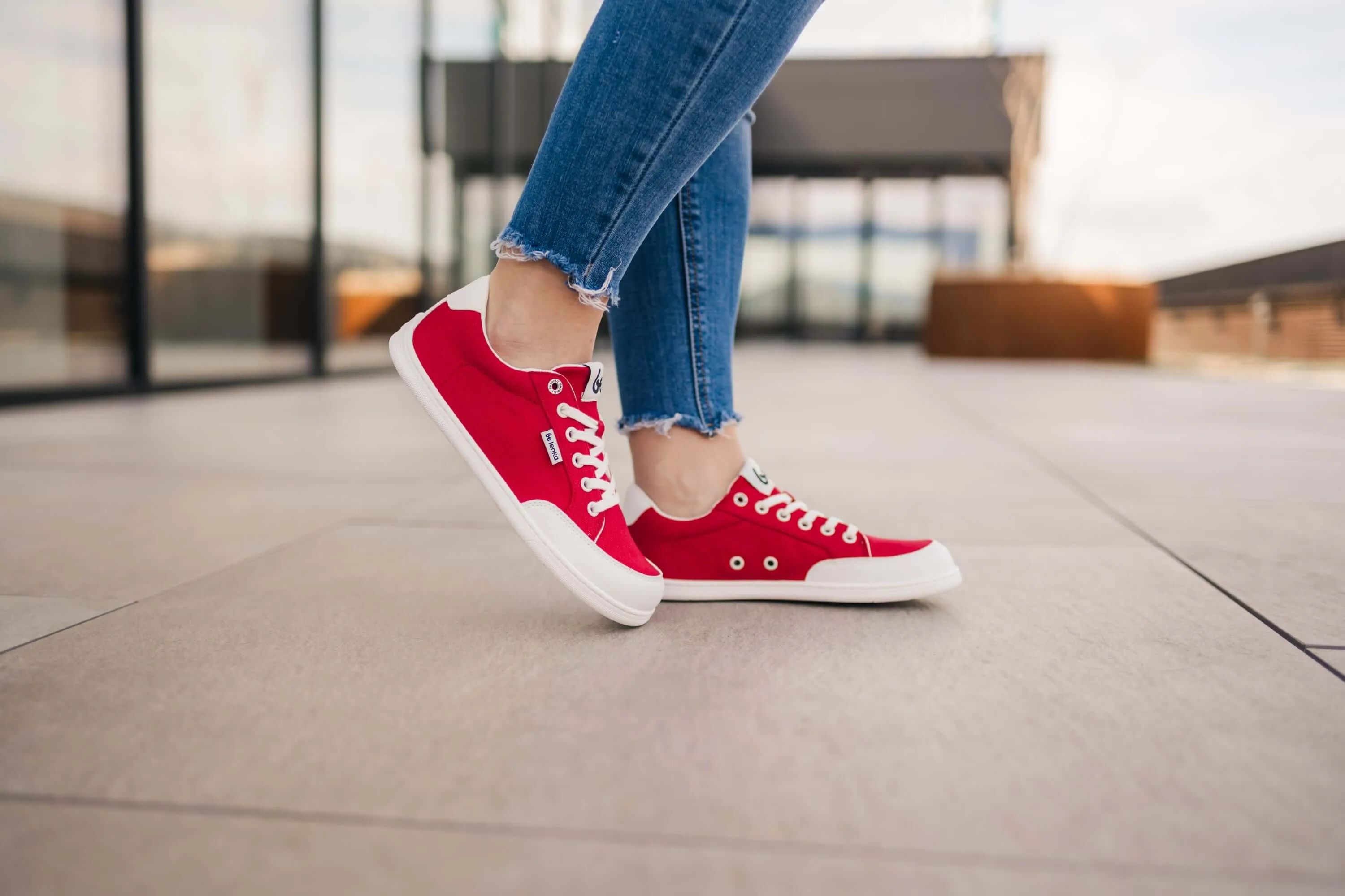 Barefoot Sneakers Be Lenka Rebound - Red & White