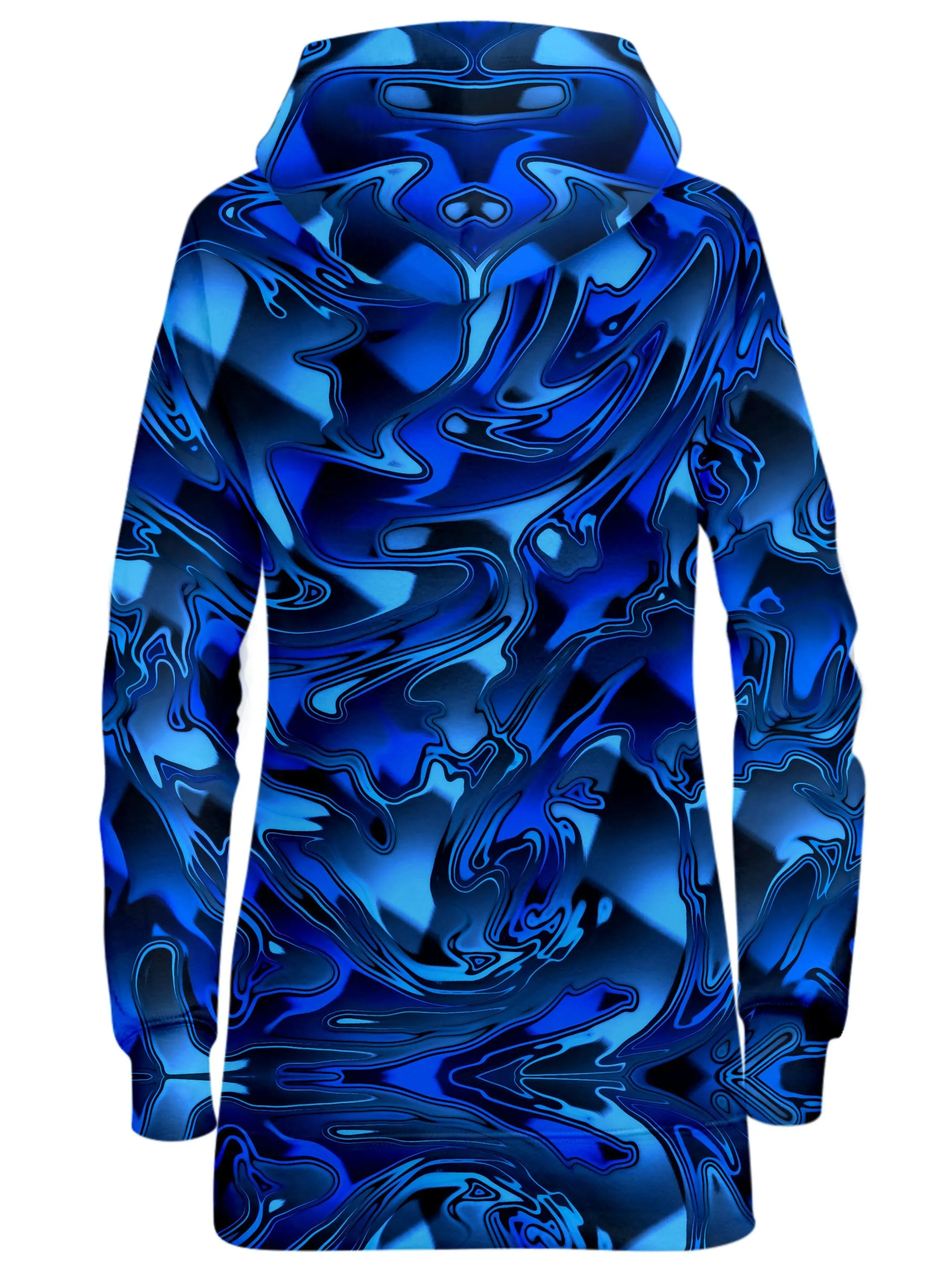 Blue Chromatic Melt Hoodie Dress