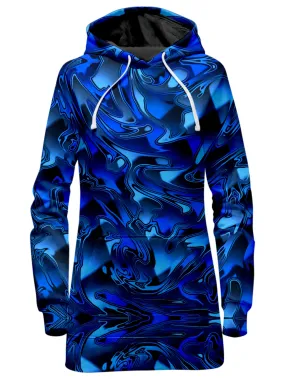 Blue Chromatic Melt Hoodie Dress