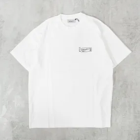 Carhartt WIP Stamp Tee - White / Black Stonewashed