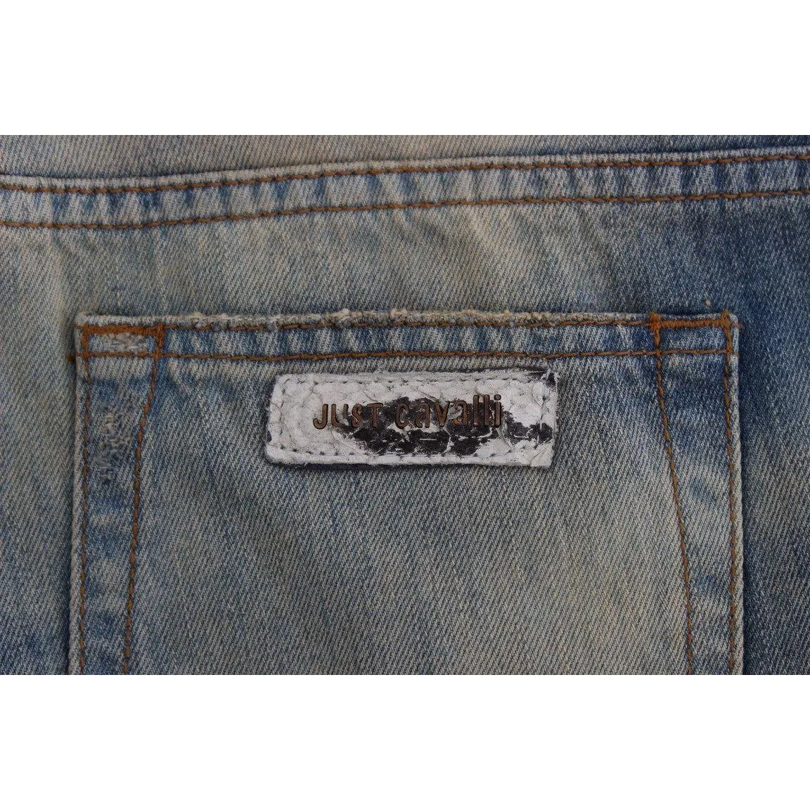 Cavalli Elegant Slim Bootcut Blue Jeans