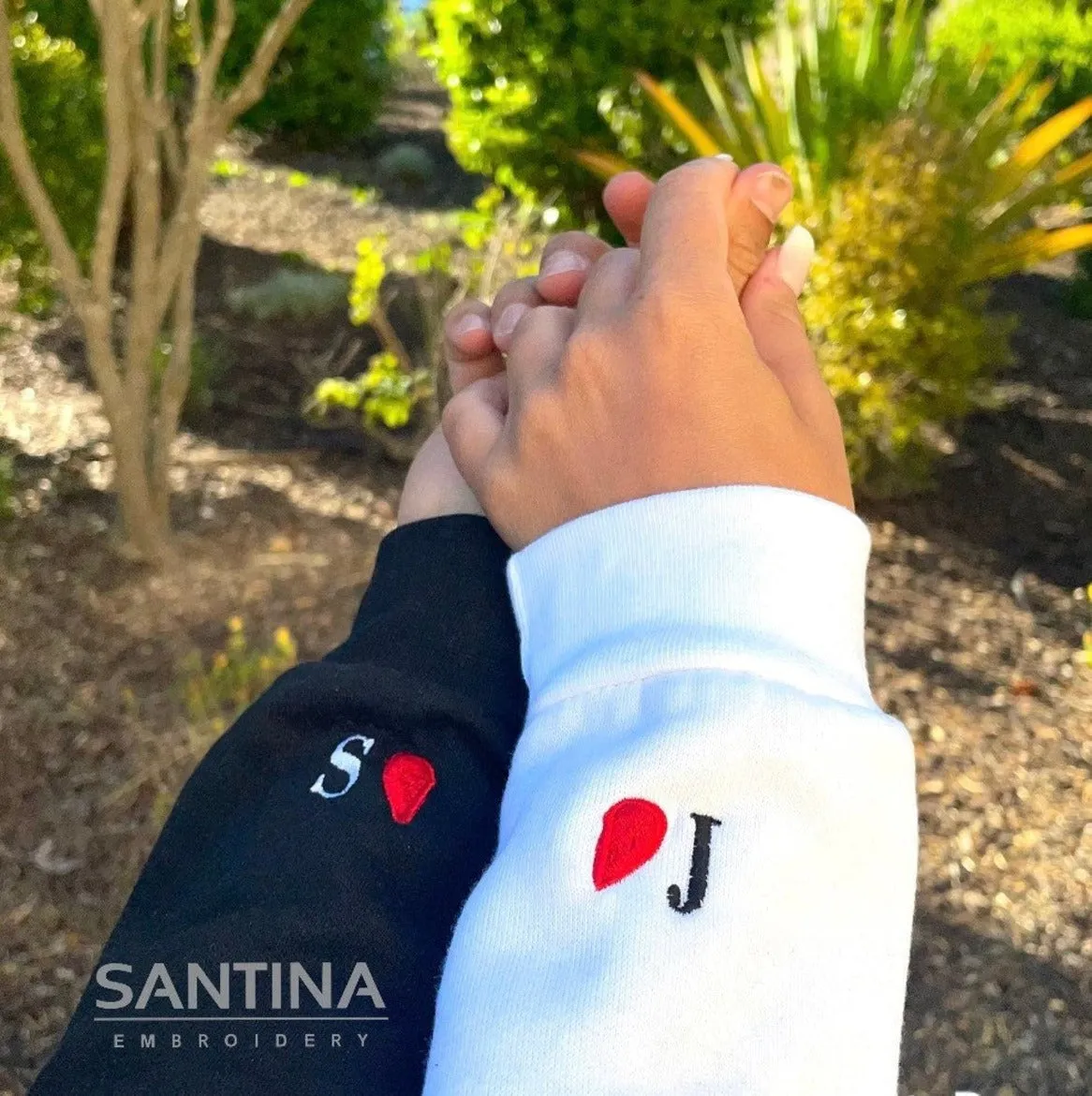 Custom Embroidered Matching Couple Hoodies for Boyfriend and Girlfriend