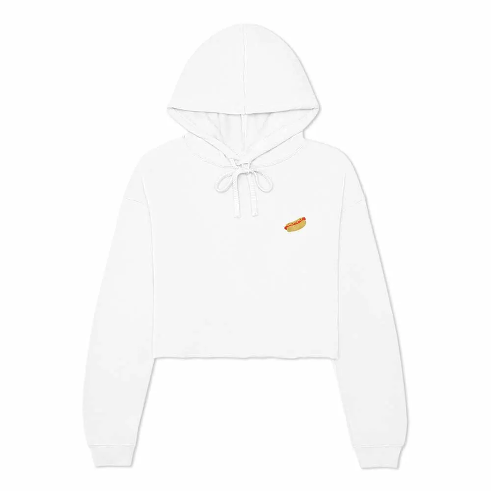 Dalix Hot Dog Cropped Hoodie