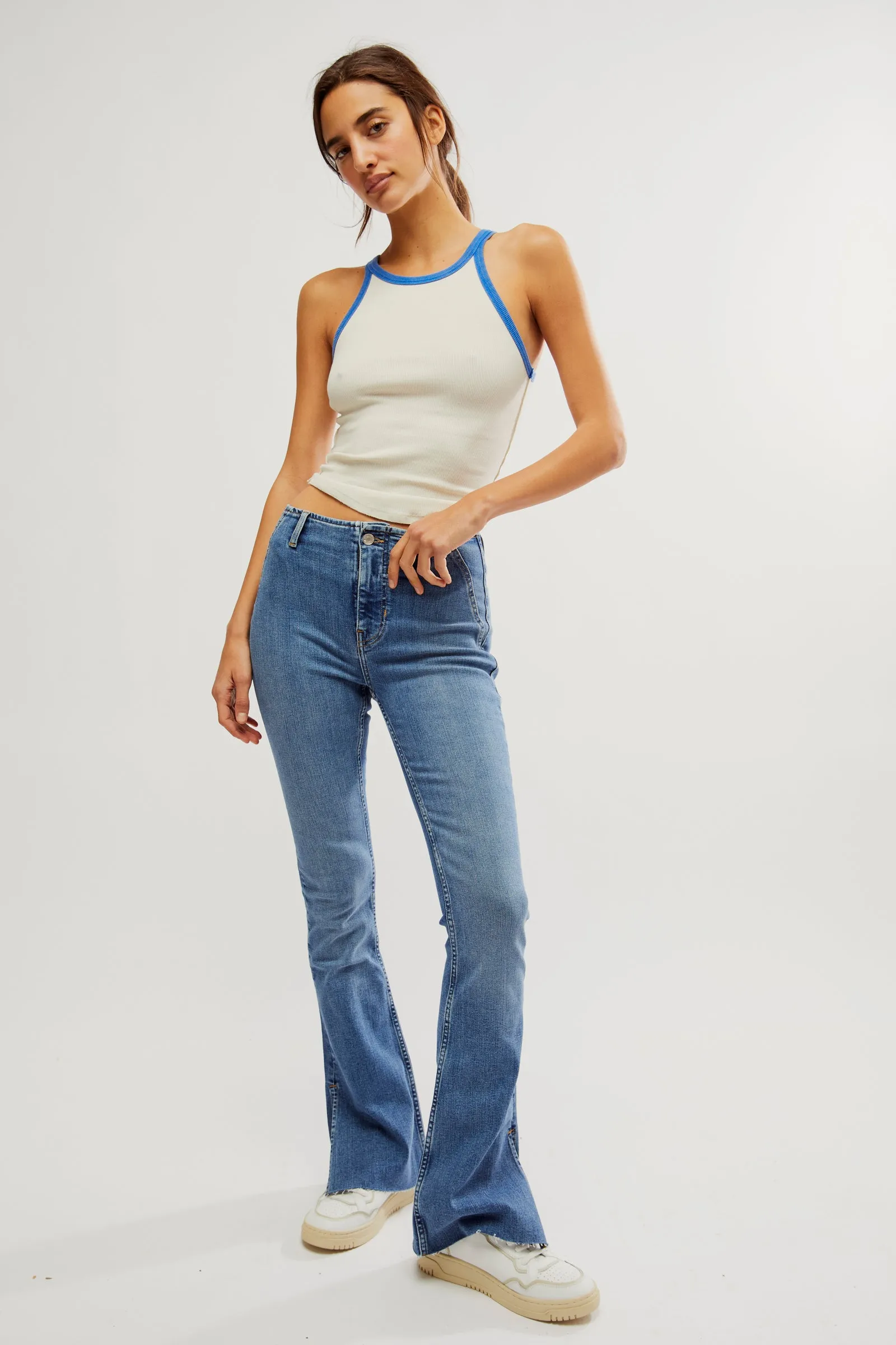 Free People Level Up Bootcut- Sunburst Blue