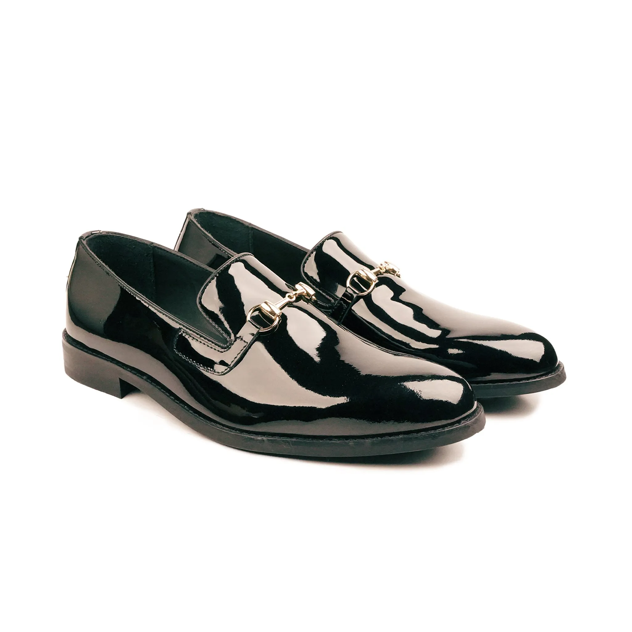 Genao - Men's Black Patent Leather Loafer