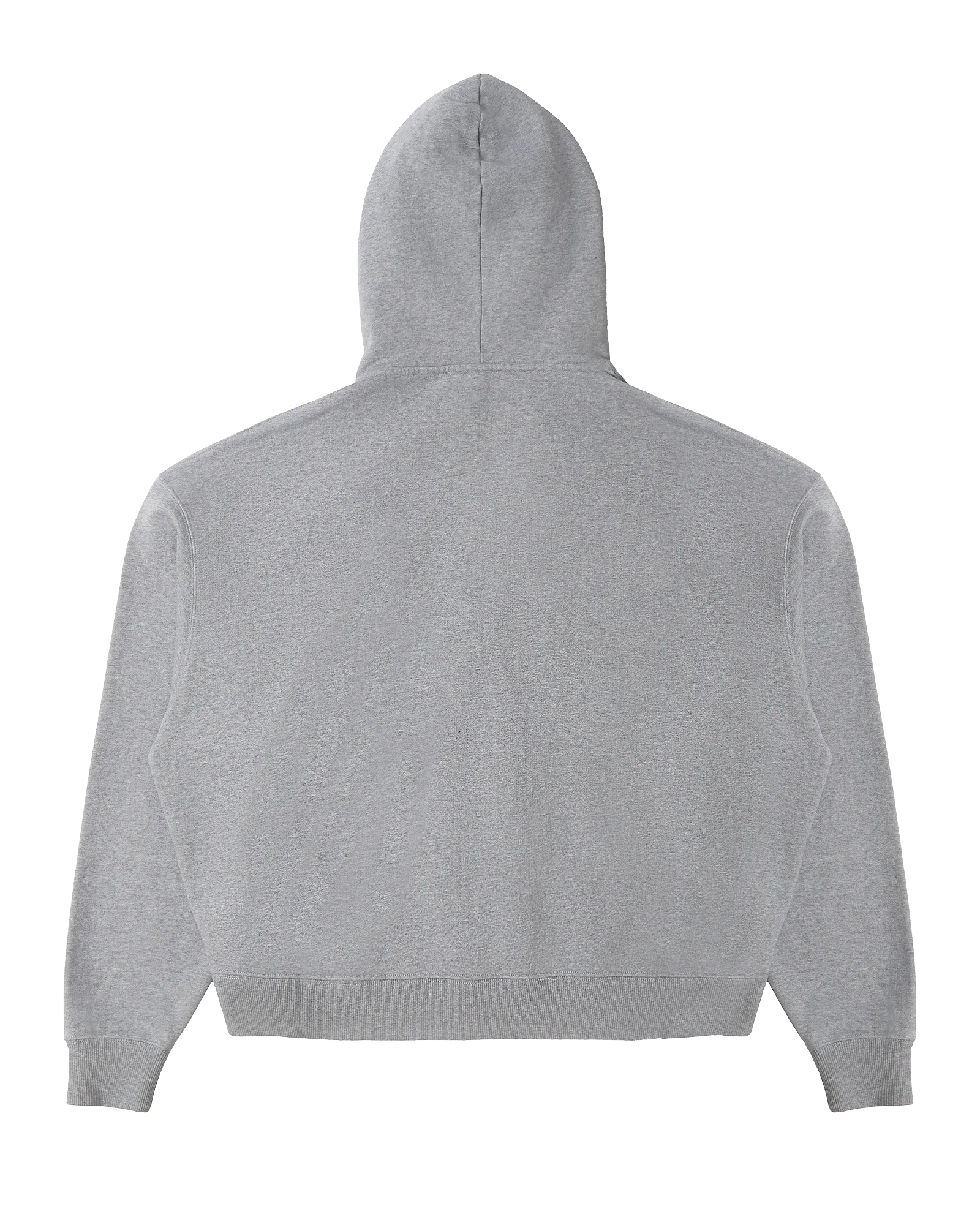 GREY BOXY ZIP-UP HOODIE