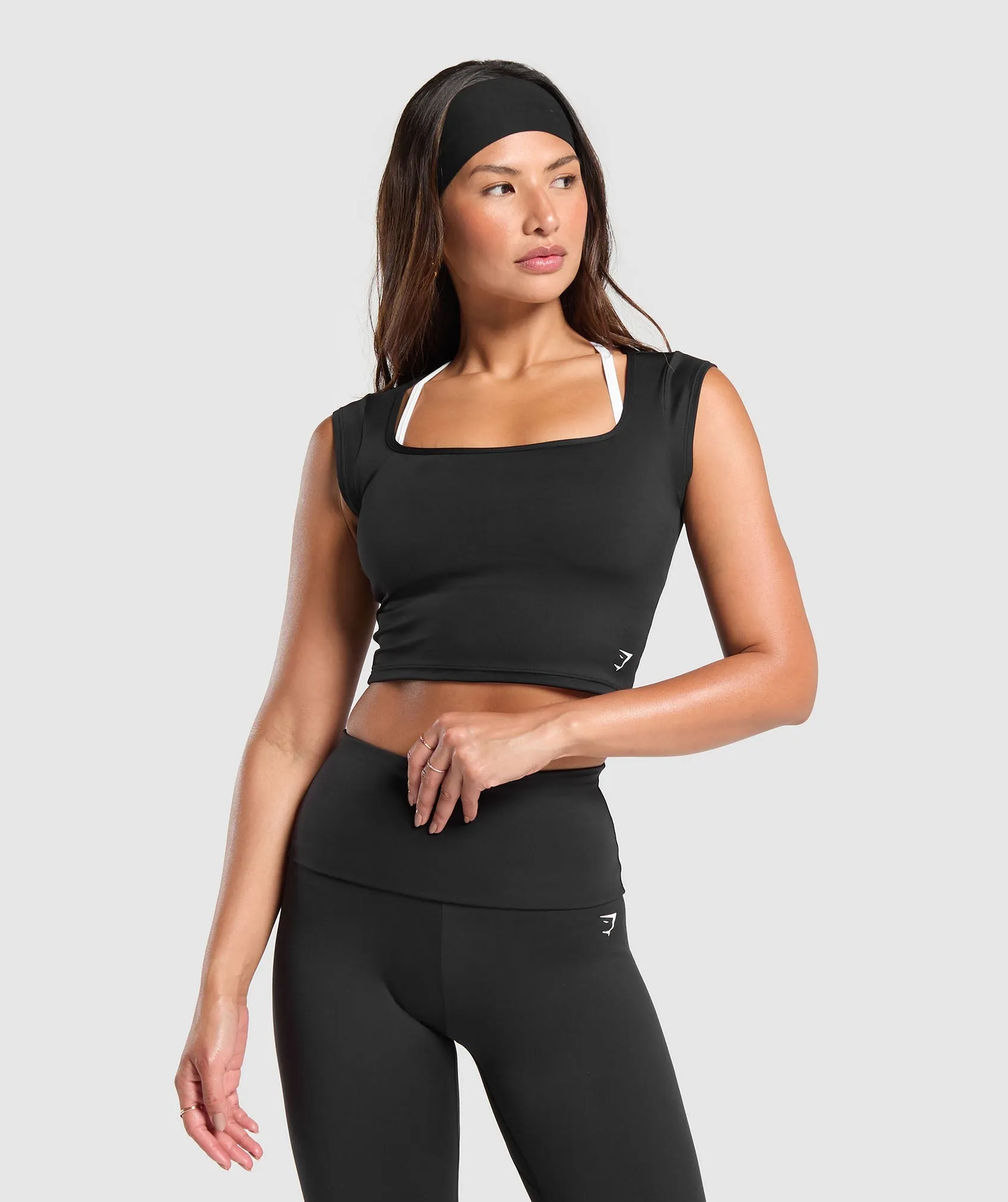 Gymshark Everyday C&S Trend Crop Top - Black