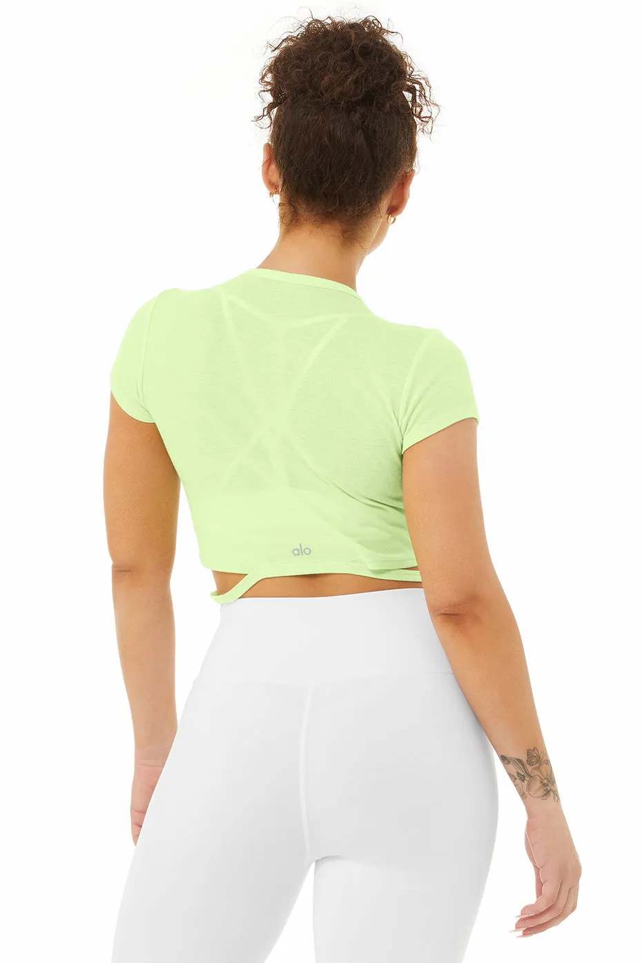 Halo Crop Tee - Neon Lime