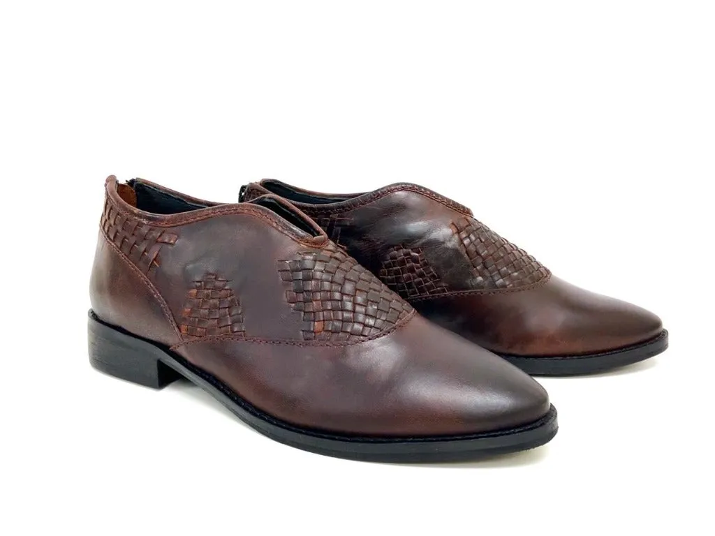 Izabella Burgundy Woven Loafer