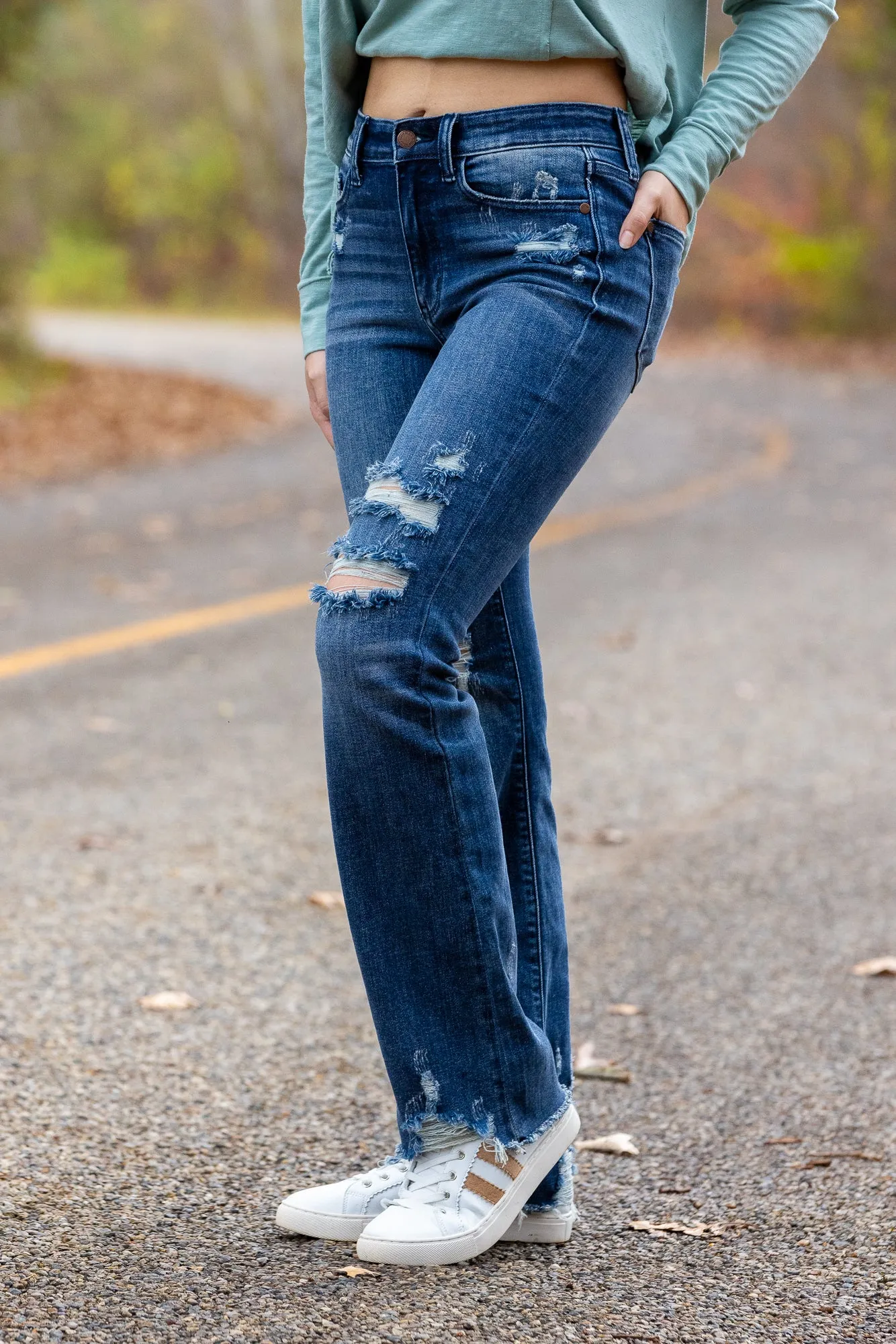 Judy Blue Five Star Mid-Rise Slim Bootcut Denim