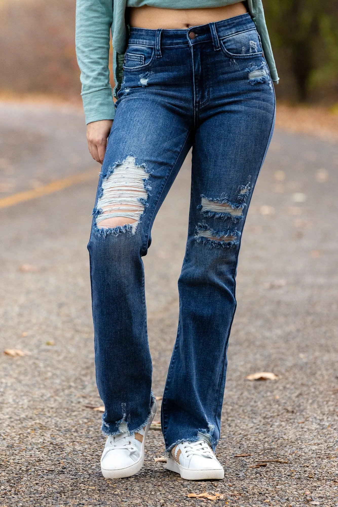 Judy Blue Five Star Mid-Rise Slim Bootcut Denim