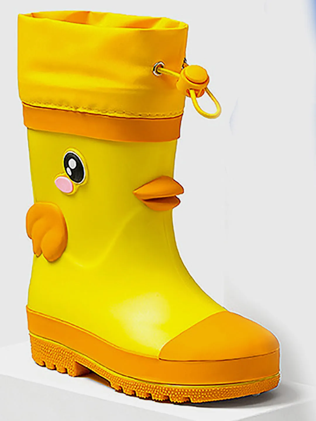 Little Surprise Box Mr.Daffy Quack head Flexible Rubber Rain Gumboots for Toddlers and Kids