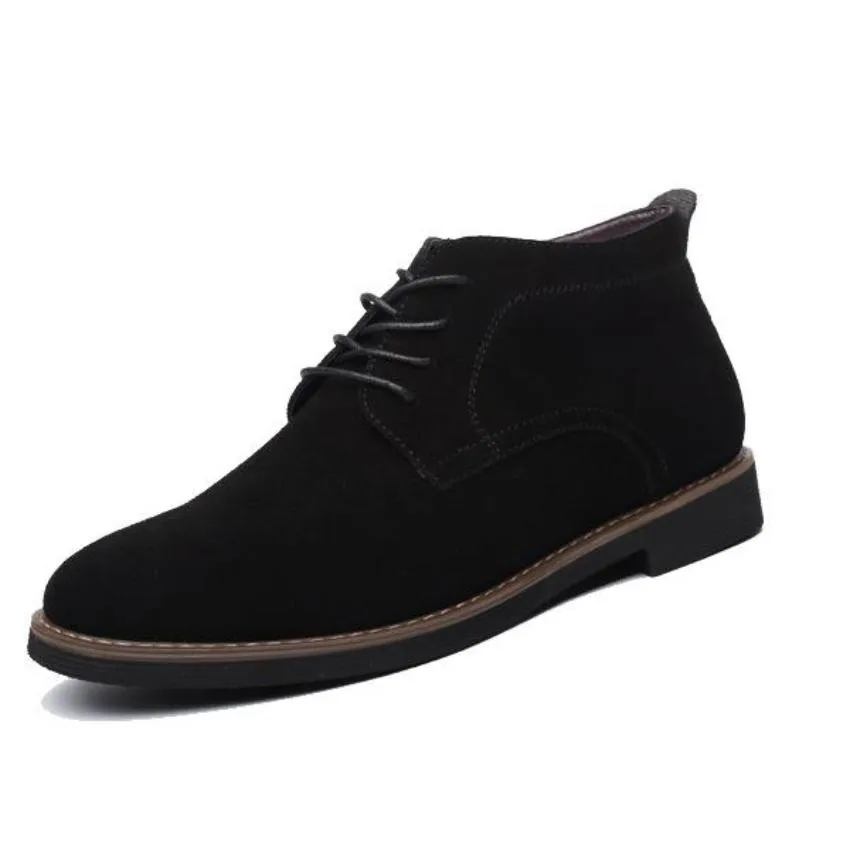 Mens Casual Lace up Suede Short Boots