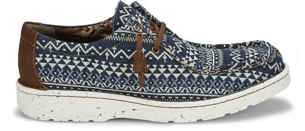 Men's Justin Hazer Navy Cross Textile Shoe