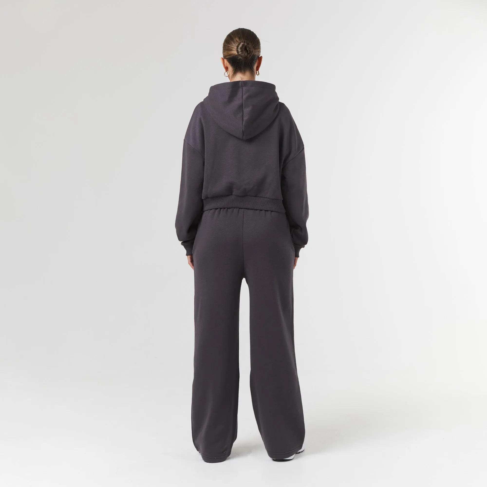 Motion Cropped Tracksuit | Charcoal