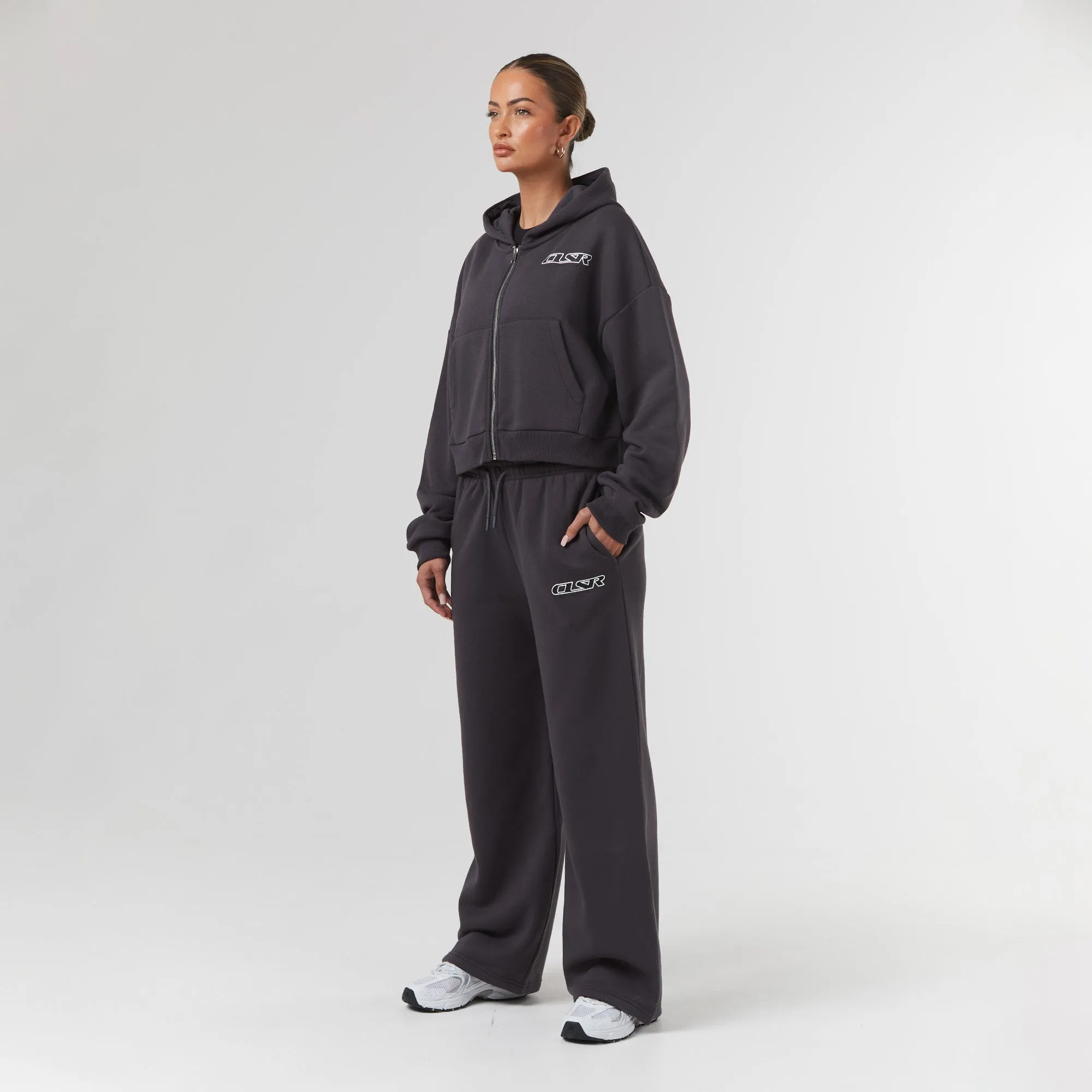 Motion Cropped Tracksuit | Charcoal