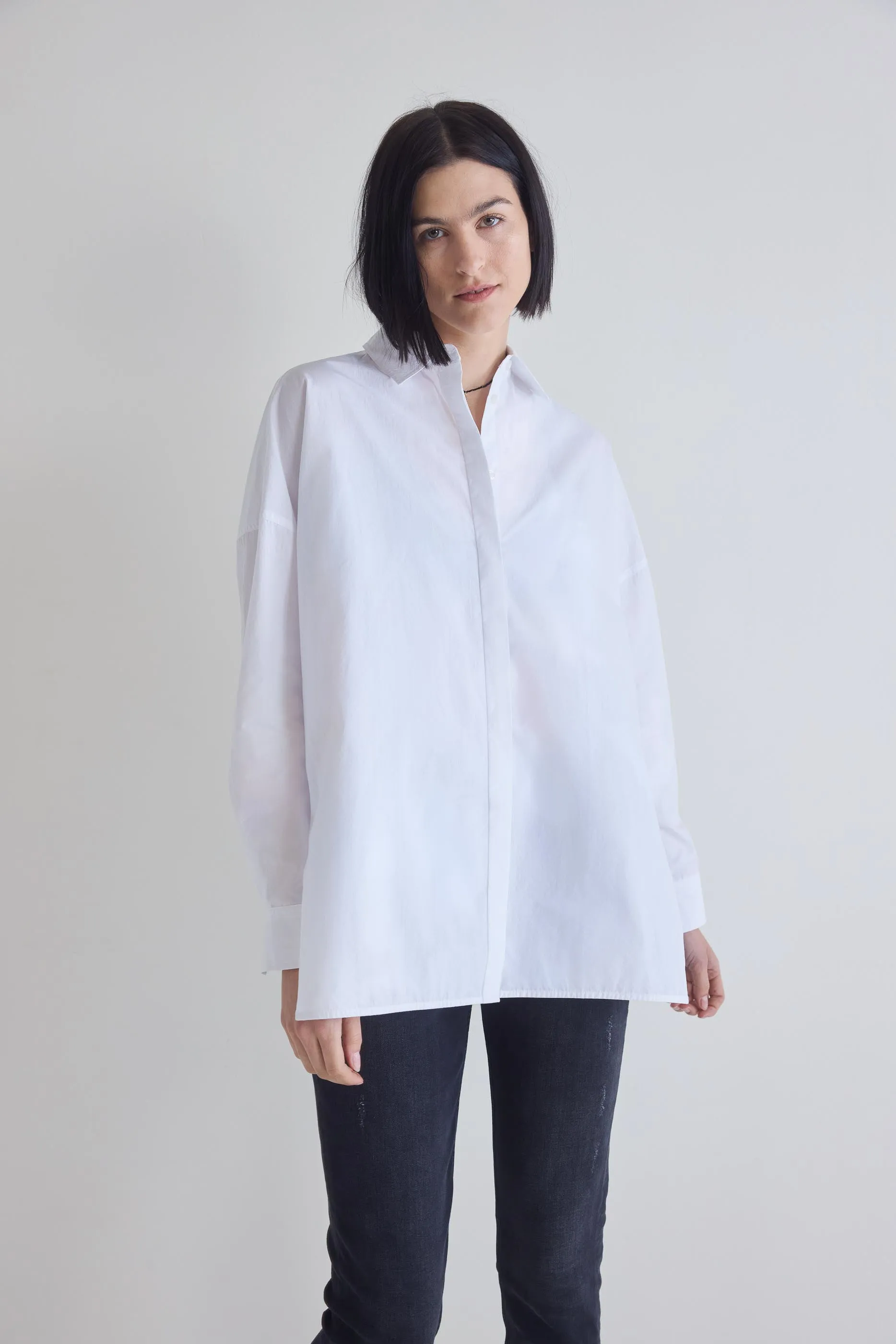 Non-Iron Refine Oversized Tunic