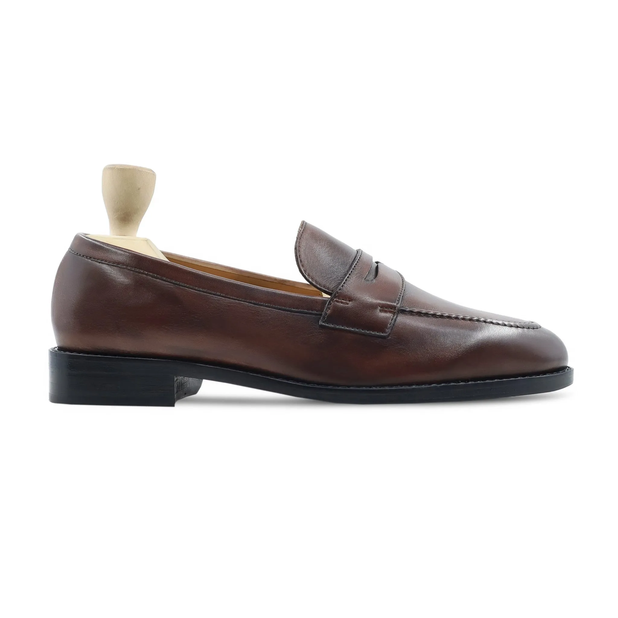 Poznan - Men's Dark Brown Calf Leather Loafer