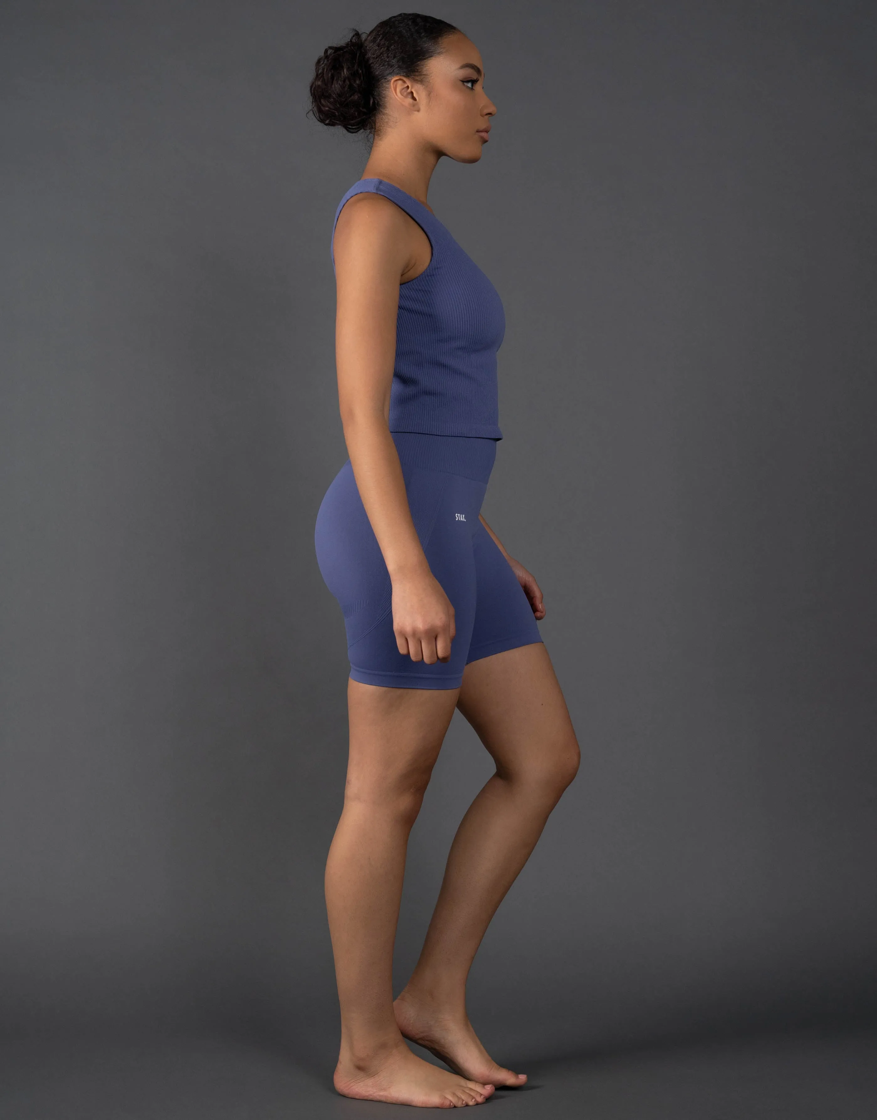 Premium Seamless Cropped Singlet Lounge V5.1 - Topaz