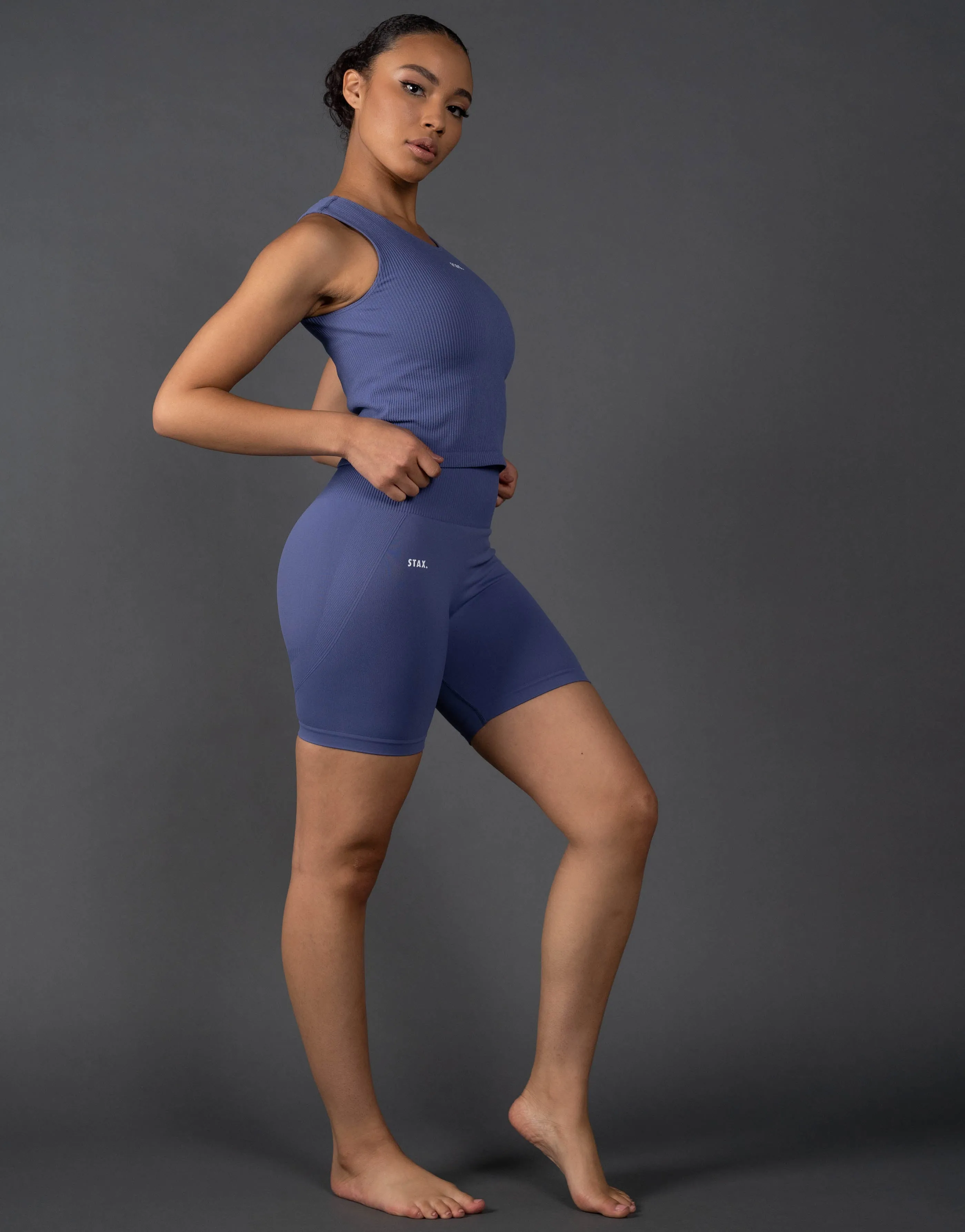 Premium Seamless Cropped Singlet Lounge V5.1 - Topaz