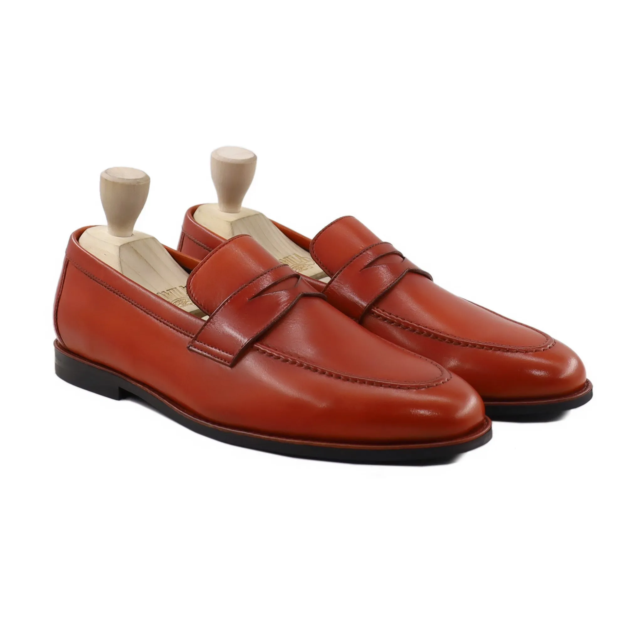 Reford - Men's Orange Tan Calf Leather Loafer