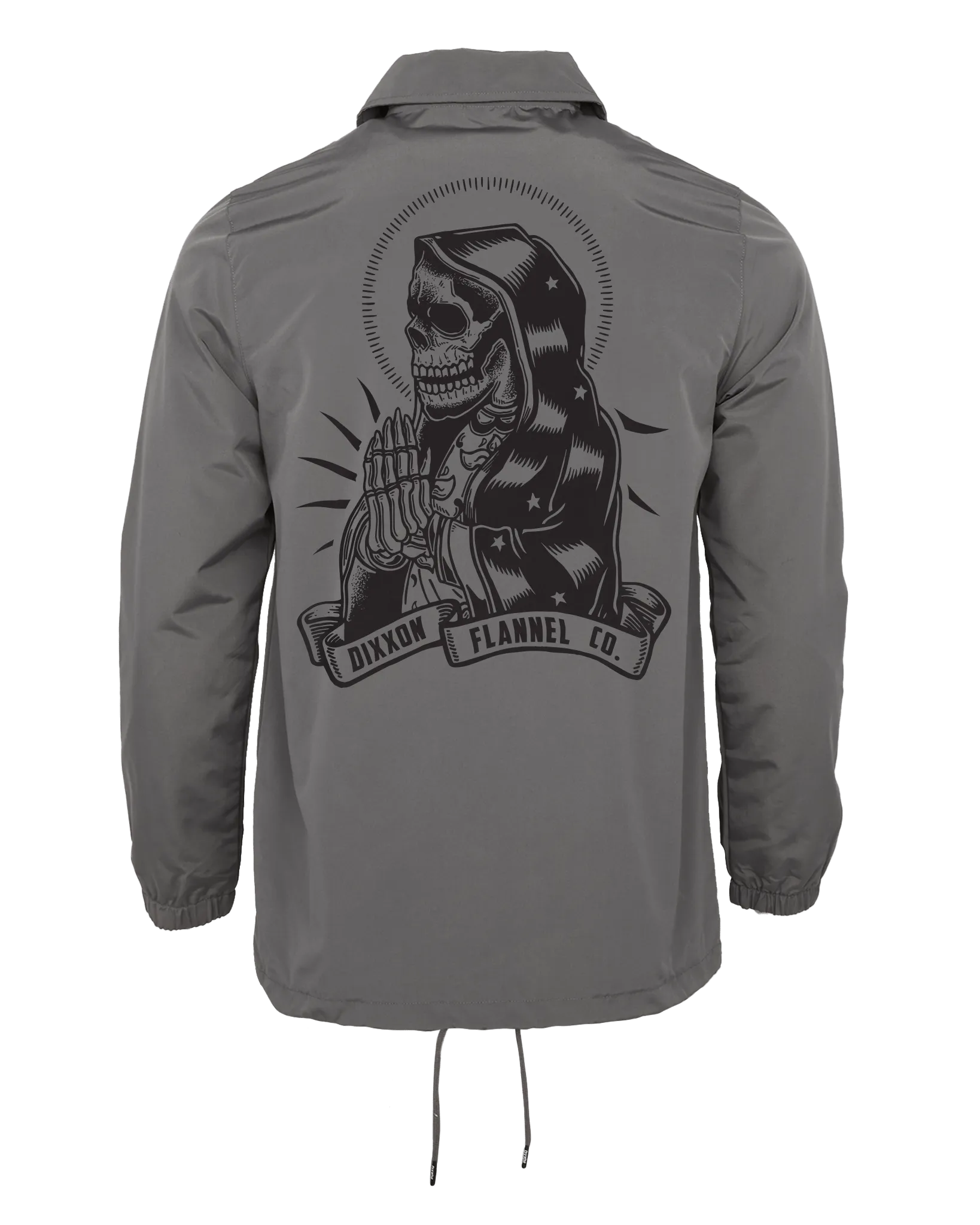 Santa Muerte Coaches Jacket - Gray