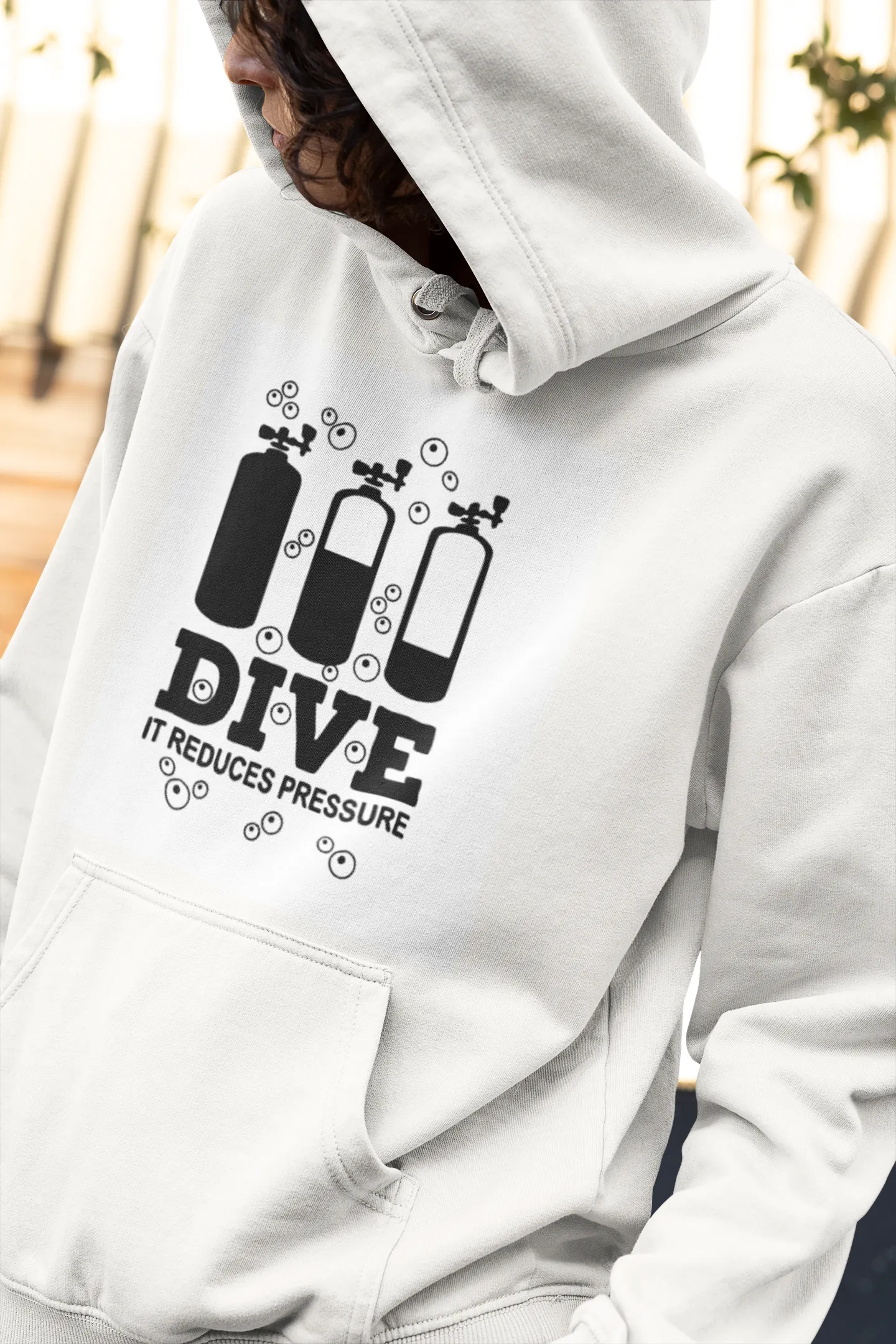 Scuba diving Hoodie Unisex | Dive - it reduces pressure