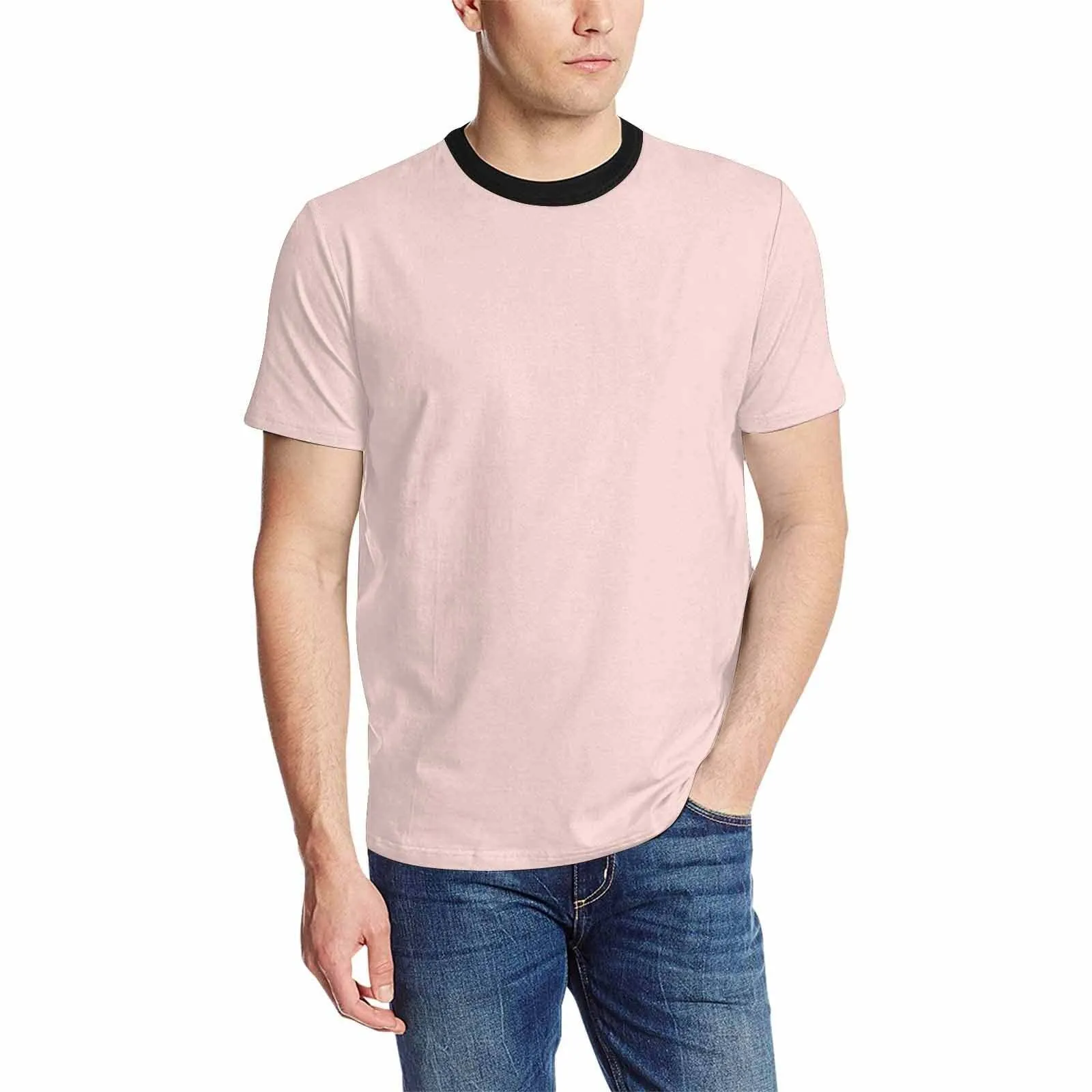 Uniquely You Mens T-Shirt /  Scallop Seashell Pink     - Short Sleeve Casual Shirt