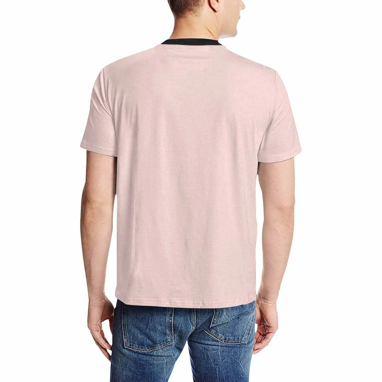 Uniquely You Mens T-Shirt /  Scallop Seashell Pink     - Short Sleeve Casual Shirt