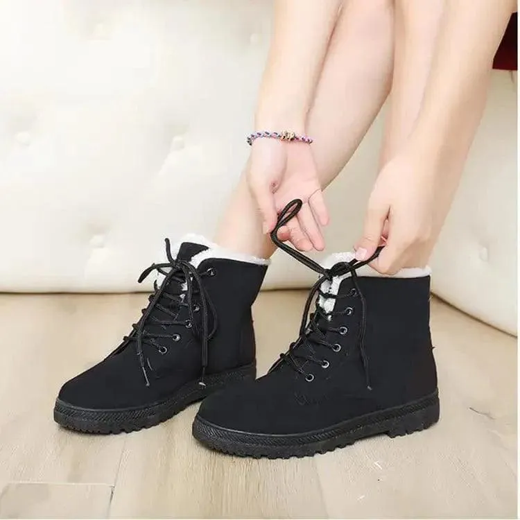 Winter Snow Boots With Warm Plush Ankle Boots For Women Shoes