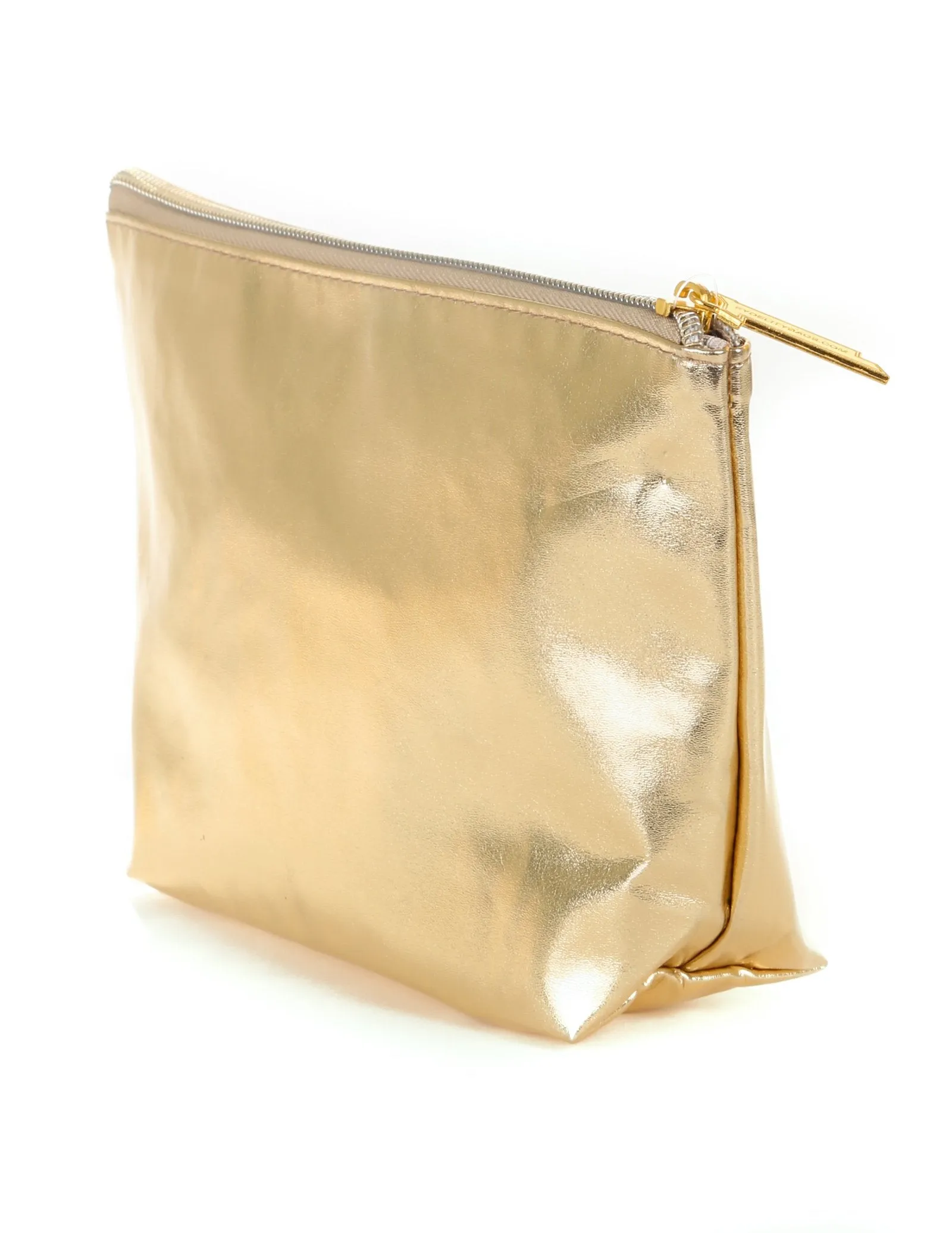 Zip Pouch| METALLIC Gold